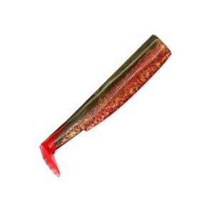 FIIISH ''BLACK MINNOW ΝΟ5'' Σώματα Σιλικόνης - KAKI/ROUGE PAILLETE