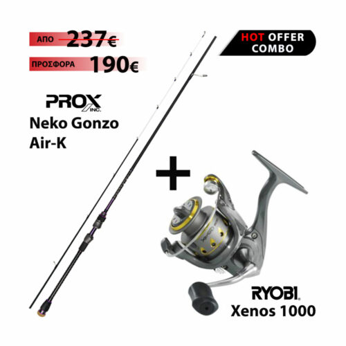 Combo LRF PROX Neko Gonzo Air-K + Ryobi Xenos 1000