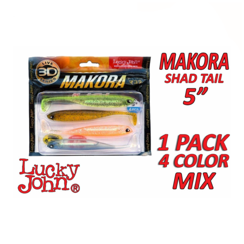 Σιλικόνες Lucky John 3D MAKORA SHAD TAIL 5″ / 12.7cm