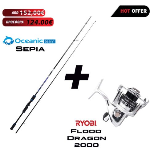 Combo Eging Oceanic Team Sepia 270 II + Ryobi Flood Dragon 2000