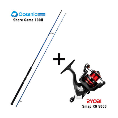 Combo Shore Jigging Oceanic Team Shore Game 100H + Ryobi Smap RG 5000