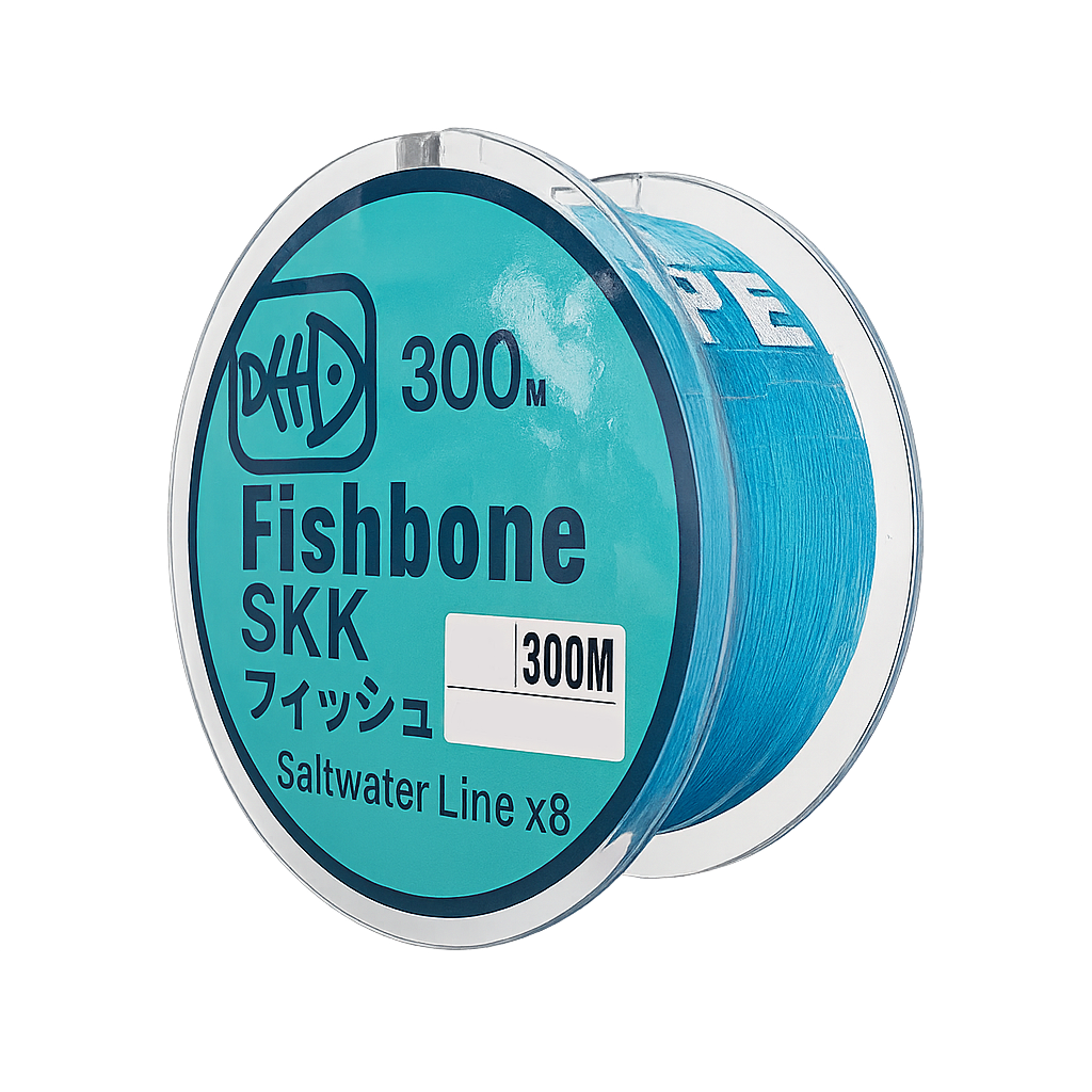 Νήμα 8κλωνο Fishbone SKK Bluecolor braided PE line 300mt