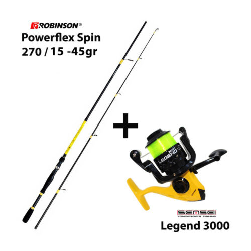 Combo Spinning Robinson Powerflex Spin 270 / 15 – 45 gr + Sensei Legend 4000