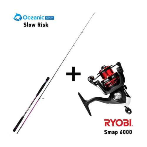 Combo Slow Jigging Oceanic Team Slow Risk + Ryobi Smap 6000