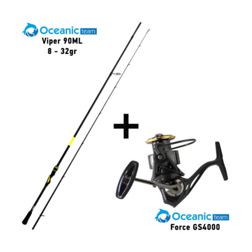 Combo Spinning Oceanic Team Viper 90ML / 8-32gr + Oceanic Team Force GS4000