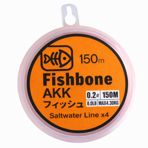 Fishbone AKK Orangecolor braided PE line 150m 4X