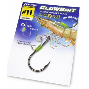 ASUKA GLOW BAIT SHRIMP HOLDER HOOK - #11