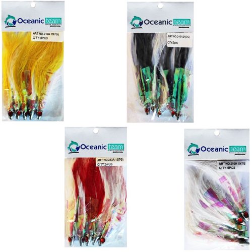 Oceanic Team Φτεράκια Jig για παλαμίδες (5 τμχ.)