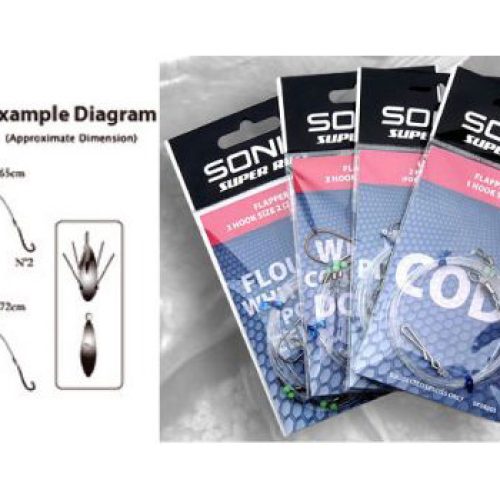 Sonik Flapper Rig 2 αγκίστρια (2Up)