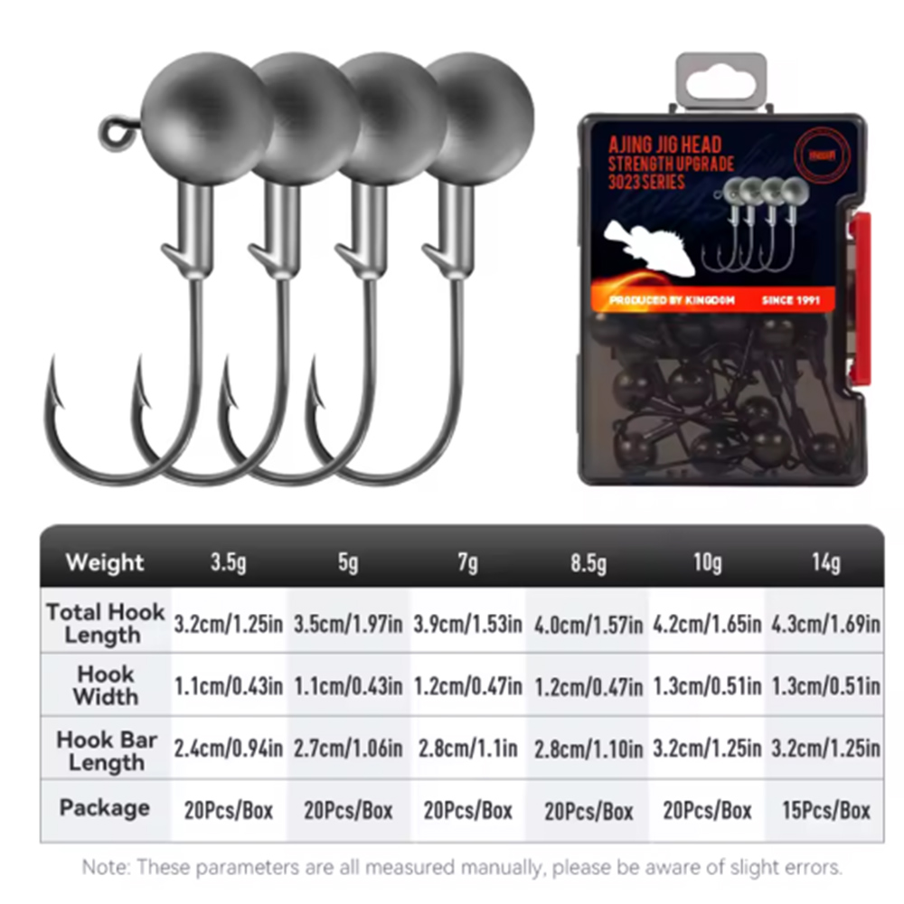 Kingdom Ball Jig Head Hook Set 10g/ 14g 6 Kingdom Ball Jig Head Hook Set 10g/ 14g - Image 2