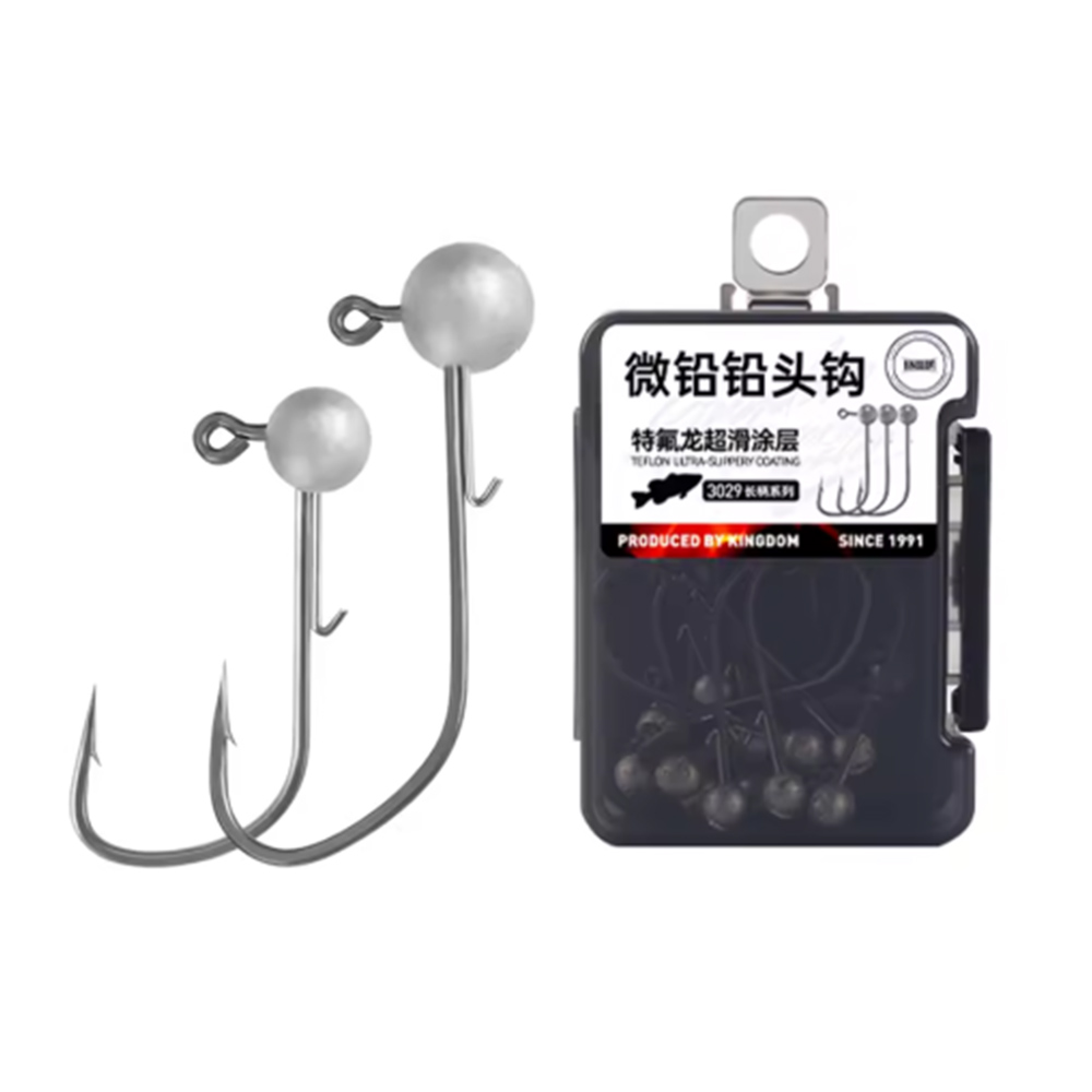 Kingdom Long Jig Head Hooks 0.7g / 1.0g / 1.2g / 1.7g / 2.5g / 3.5g 5 Kingdom Long Jig Head Hooks 0.7g / 1.0g / 1.2g / 1.7g / 2.5g / 3.5g
