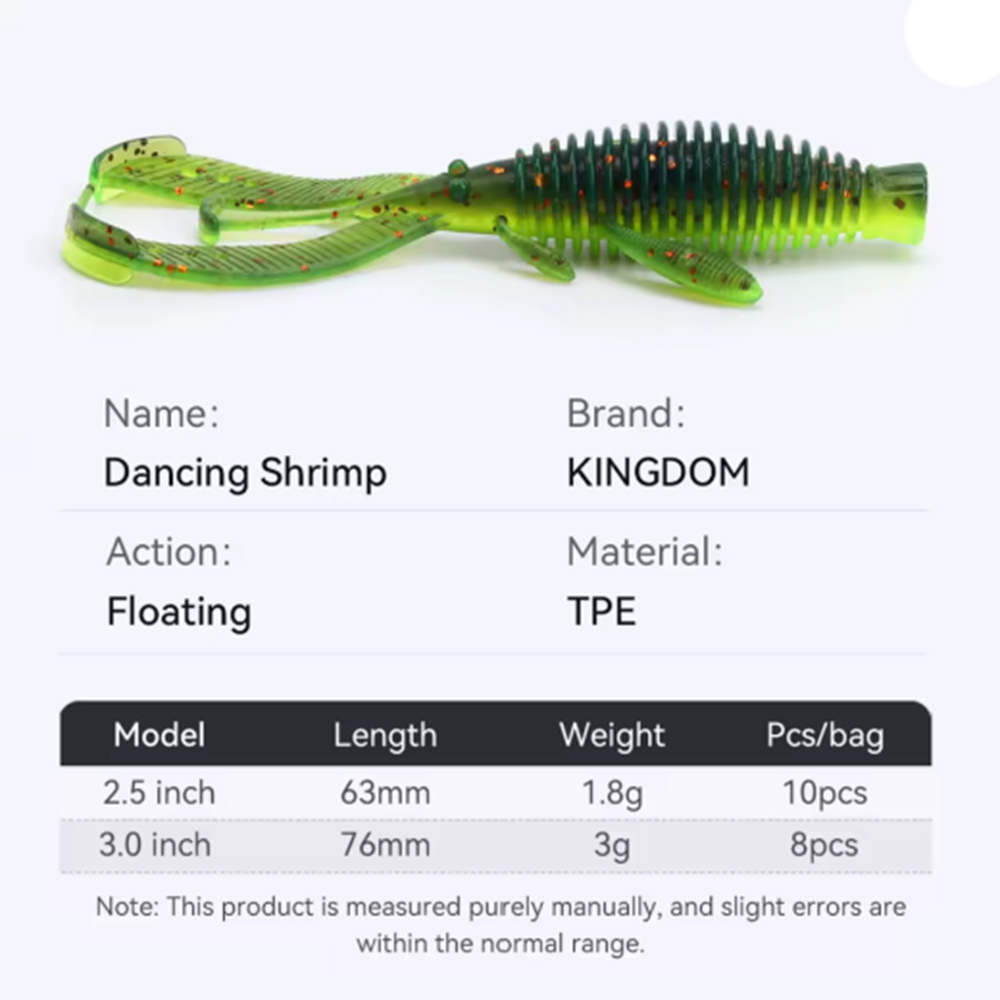 Kingdom Dancing Shrimp Floating Soft Bait 63mm 1.8g 10 Kingdom Dancing Shrimp Floating Soft Bait 63mm 1.8g - Image 6