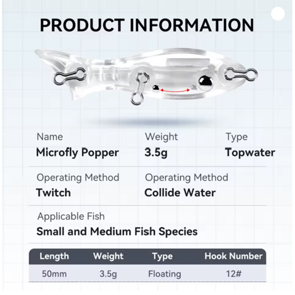Kingdom Floating Popper 50mm 3.5g 12 Kingdom Floating Popper 50mm 3.5g - Image 8