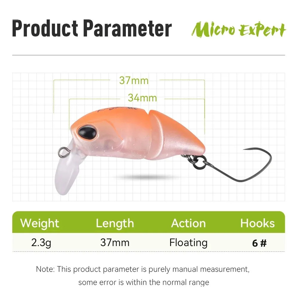 Kingdom Micro Expert Jointed Floating Minnow 37mm 2.3g 8 Kingdom Micro Expert Jointed Floating Minnow 37mm 2.3g - Image 6